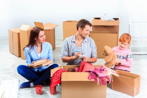 Professional packing and moving boxes for a Brixton home relocation