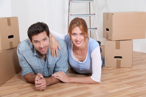 Furniture and boxes prepared for urgent relocation