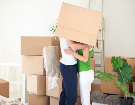 Careful loading of household goods for a south London relocation