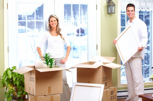 Moving day essentials and labelled boxes ready for a Brixton house move